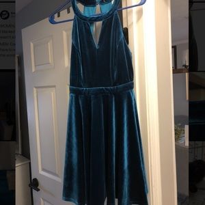 Emerald Velvet Dress